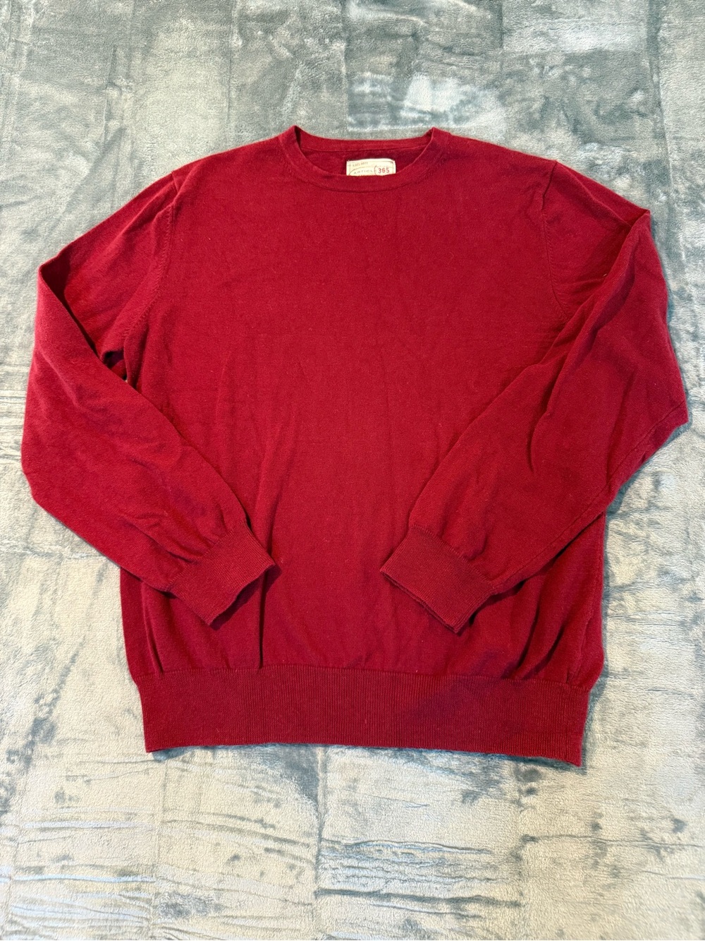 Article Men's Crewneck Sweater in Deep Red cotton and cashmere